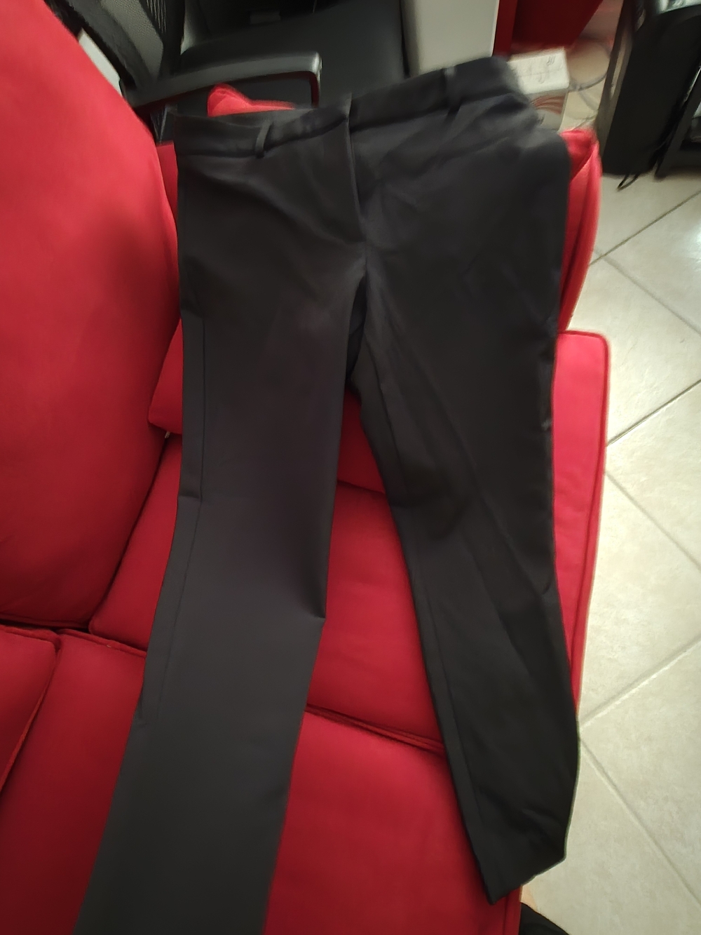 Express Women's Black Dress Pants - Modern Tapered Straight Cut
